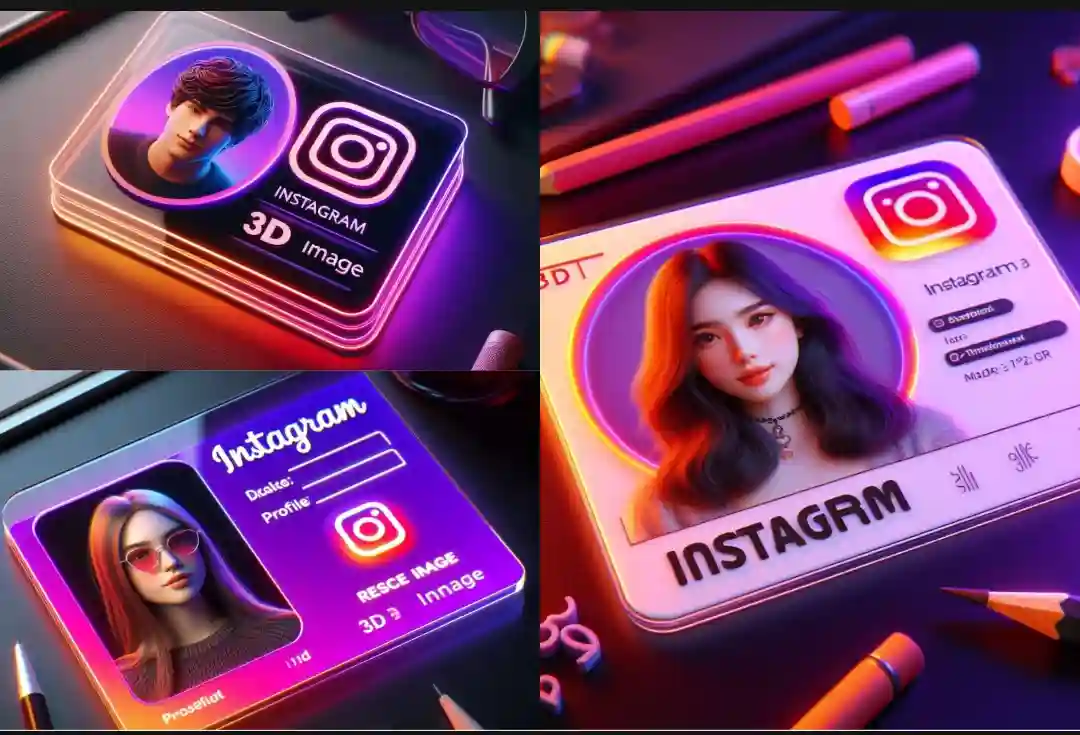 Instagram 3D Image ID Card