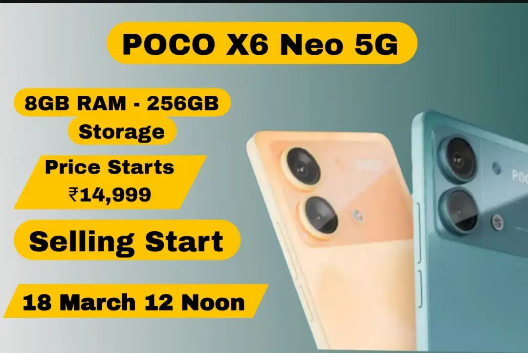 Poco X6 Neo 5G Launch Date In India