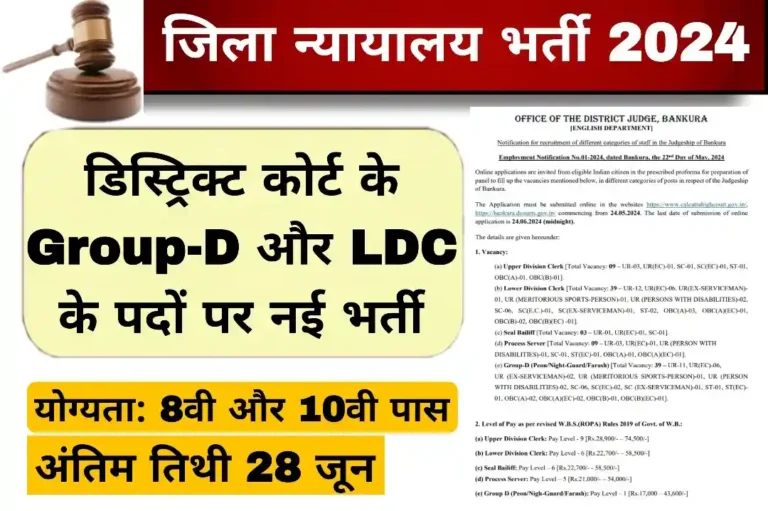 District Court Group D Vaccancy: डिस्ट्रिक्ट कोर्ट भर्ती