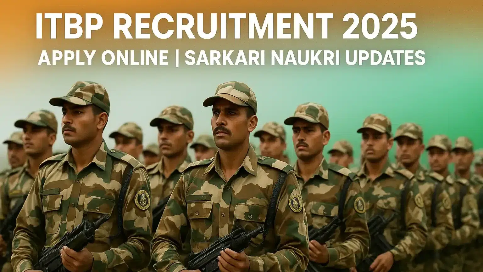 ITBP Recruitment 2025 – Apply Online for ITBP Bharti | Latest Government Jobs & Education Updates